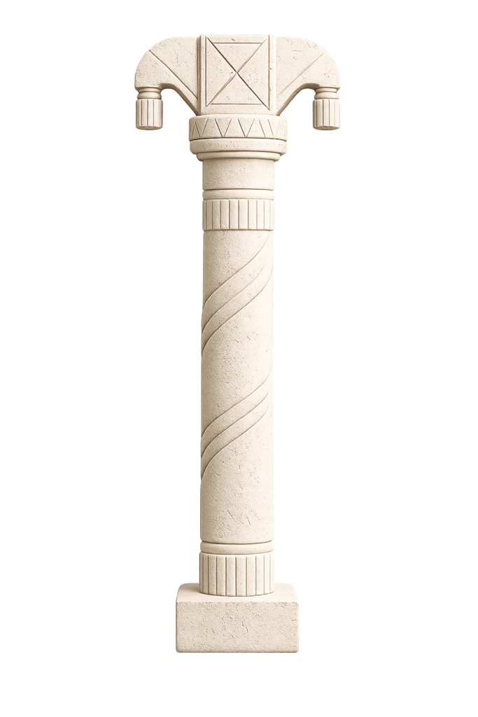 Les Colonnes du Codru d'Orhei colonne tête de bélier torsade 2