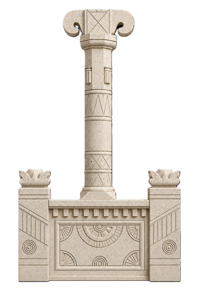 Les Colonnes du Codru d'Orhei colonnres et parapet 4